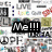 A collage of pixelated text and figures with bold black-and-white captions, colorful animated hearts, and a red-clad group jumping in celebration.