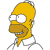 Pixelated yellow-skinned character with large white eyes, brown mustache, and open mouth showing teeth, wearing white shirt and gray pants, standing against white background