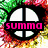 A four- of pixelated images with a central circular logo, pink text reading 'summo', and various nature scenes including trees, grass, and flowers