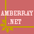 Pixelated image with pink background and yellow border, featuring 'AMBERRAY.NET' text and a character with white hair and blue accents.