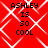 Red background with white diamond lattice pattern and black text reading "ASHLEY IS 50 COOL" in four identical quadrants.