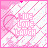 A 5x5 contact sheet of animated frames showing a pink and white striped background with the text "LIVE LOVE LAUGH" in varying shades of pink, accompanied by small heart shapes and subtle animation changes across frames.