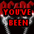 Red text 'YOU'VE BEEN THUNDER STRUCK' and 'AC/DC' over a black background with white lightning effects.
