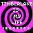 Four identical display a pink and black spiral with text "TIMBERLAKE IS MY LIFE" surrounded by exclamation marks