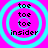Four identical circular icons with cyan rings on a pink background, each containing stacked 'toe' text and 'insider' at the bottom.