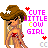 A 4x3 contact sheet of a pixel art animated icon featuring a cartoon cowgirl character with brown hair, cowboy hat, and red bikini top, surrounded by text and heart symbols on a white background.