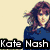 Six display a woman with long brown hair in various poses and backgrounds, including text reading 'Kate Nash' on the top-left