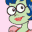 Animated icon featuring Spongebob Squarepants and Patrick Star with text elements on a pink background.