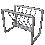nine identical metallic structures with interconnected rods and spherical joints on a gray background