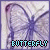 A 4-frame animated contact sheet showing a purple butterfly icon with