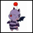A pixelated 48x48 buddy icon featuring a purple Moogle character with red eyes and a red ball on its head, alongside text reading "Anime IM" and "COM" in white pixel art style against black background.