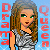Pixelated image of a woman with long brown hair, green eyes, and red lips wearing a gray checkered top against a light blue background.