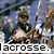 Pixelated image of a person in military uniform holding a lacrosse stick, with text reading 'lacrosse.' at the bottom.
