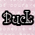 Pixelated icon with four distinct sections: top-left 'Buck' text, top-right cyan 'A', bottom-left 'ROO' text, and bottom-right red rose with heart.