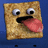Animated pixelated icon of a cracker with googly eyes and a pink tongue sticking out against a blue background.