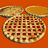 Animated sequence of assorted pie icons on orange background, showing different pie types and partial slices.