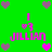 Green background with pink and purple pixelated hearts and repeated 'JILLIAN' text in pink with '03' above it.
