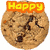 A static image with a large cookie, blue bubbles, and a cat under text reading 'Happy birthday' and 'Alexia!'