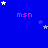 Blue background with pink 'msn' text and white and light blue stars scattered across the scene.