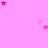 Pink background with scattered pink and magenta stars, some clusters of three stars, and a gray rectangular shape in the bottom right corner.