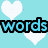 six pixelated with text and heart motifs, each displaying distinct colors and patterns