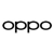 Pixelated black text spelling 'OPPO' on a white background with grayscale anti-aliasing.