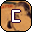 Two side-by-side rounded square icons with a textured brown background featuring dark patches, each displaying a stylized letter C in contrasting colors.