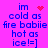 Pixelated text on bright purple background with animated red heart and starburst symbols replacing static dots in repeated phrases.