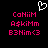 Pixelated icon with pink text and a white heart symbol on black background.