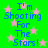Green background with pink stars and blue text reading "I'm Shooting For The Stars!" repeated twice in a