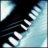 A 4-frame contact sheet of a small animated icon showing piano keys and text fragments about music from dreams, with visible pixelation and transparency effects.