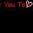Red pixelated text on black background with a white and red heart-shaped cursor icon replacing the 'o' in 'To'.