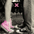 A four- shows a person's lower legs and feet in gray pants, with pink shoes. Text above the feet changes from 'X' to 'XO', then below the feet from 'XOX' to 'XOXO'