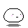 Three pixelated white rounded shapes with black outlines display distinct facial expressions against a gray background, each casting a dark gray shadow below.