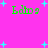 Bright pink background with four green 'Edna' text instances and scattered cyan plus signs in a static arrangement.