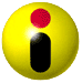 Yellow sphere with red dot and black shape rotates to reveal "Vota Aqui!" text on multiple faces.