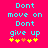 Pixelated cyan text on bright pink background with yellow and orange star-like symbols below, showing two identical static frames.