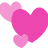 Pixelated pink hearts and 'happy valentines day' text on white background.