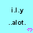 A static image shows three of text with pink hearts on a light blue background, partially obscured by a gray rectangle at the bottom right
