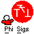 Pixelated icon with red circular symbol, white stylized text, and figure in red shirt against gray background.