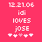 Pixelated text and symbols on a solid pink background with two identical static frames showing date, name, love statement, and heart icons.