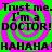 A static image with a green and pink spiral background displaying repeated text in black pixelated font.