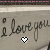Animated contact sheet showing two frames of a buddy icon with "i love you" text and heart symbols changing color between frames.