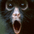 A pixelated monkey face with an open mouth appears on the left, next to pink text reading 'my heart's with MONKEYS' on a black background.