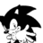 Pixelated black-and-white icon of a character with spiky hair, large eyes, and an open mouth showing teeth.