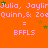 Pixelated orange background with repeated pink text and green star symbols, showing partial gray overlay on right edge
