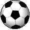 Four black-and-white soccer balls arranged in a , each with distinct shading and perspective variations