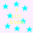 Light purple background with scattered cyan stars and yellow text reading "I LUV RYAN" in pixelated font.