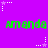 Purple background with green text repeating 'amanda' twice, surrounded by white and purple star-shaped pixel clusters.