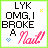 Two side-by-side animated frames of a pixel art buddy icon with text and small symbols, showing frame-to-frame animation differences in border color and additional elements.